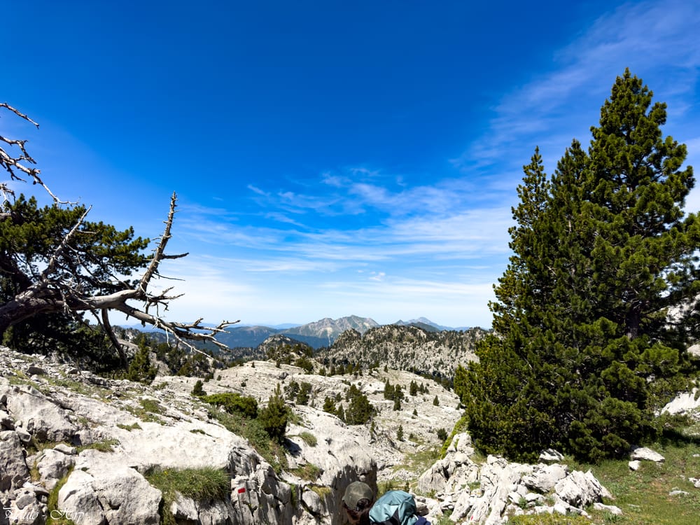 Paysages austères, et sommets de la Haute Soule en fond